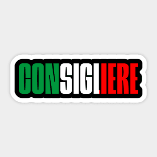 Consigliere, Italian American Lawyer Gift Idea Sticker